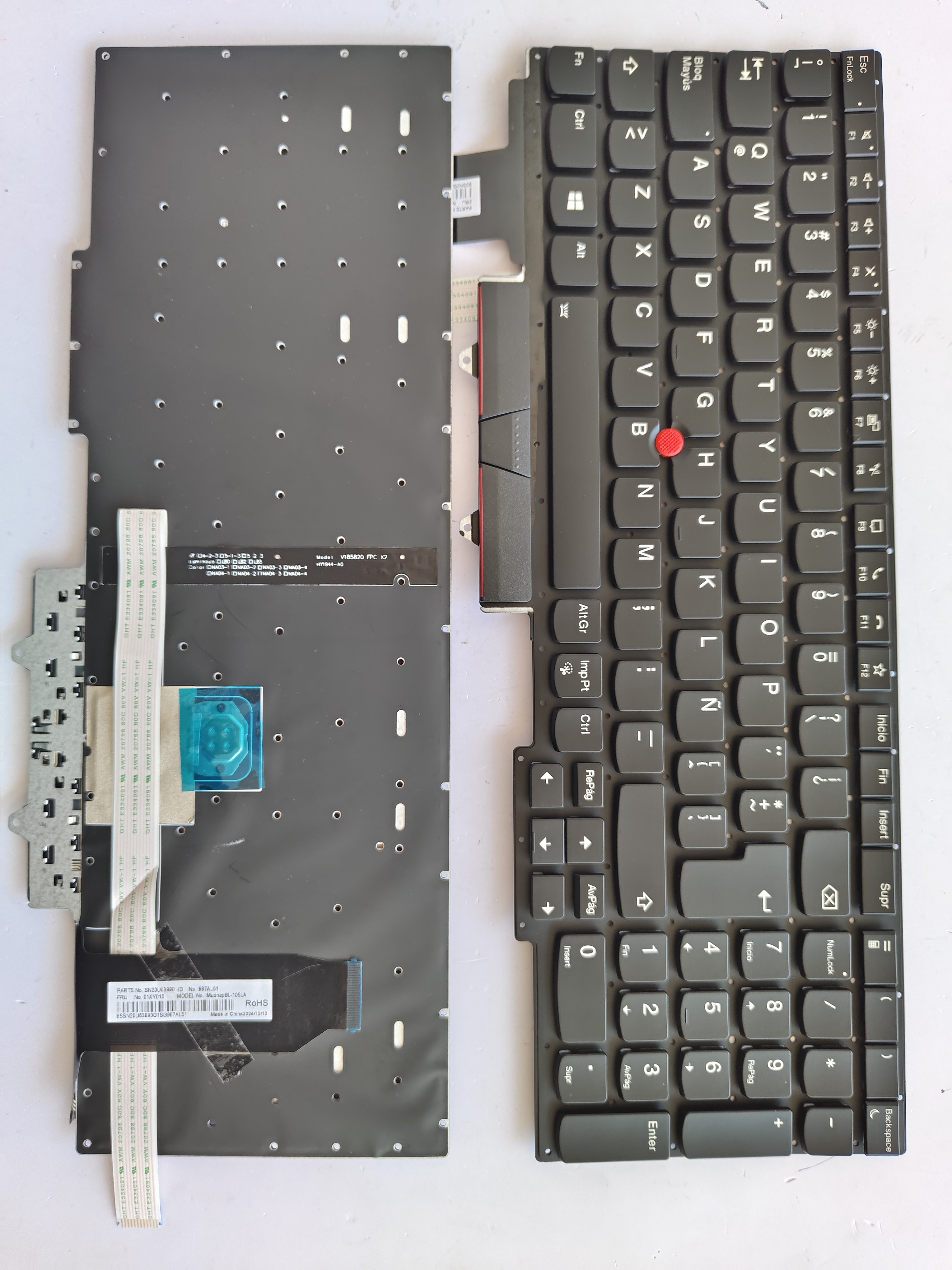 Picture of New Replacement Laptop Keyboard For IBM E15 second generation/E15 GEN2 BLACK With Point Backlit (OEM) LA Layout